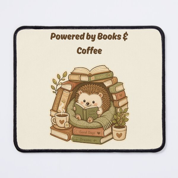 Item preview, Powered by books & coffee designed and sold by creativityisfun.