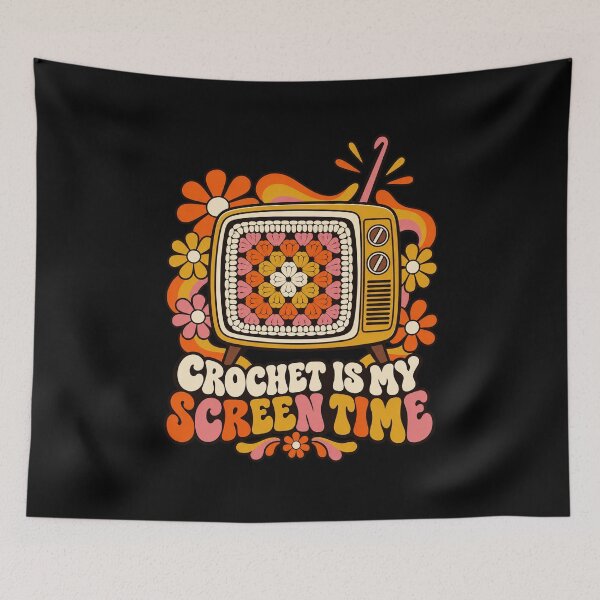 Item preview, Crochet Is My Screen Time Retro designed and sold by Text2tee.