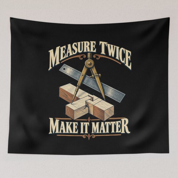 Item preview, Measure Twice Make It Matter designed and sold by Good Mood Foundry.