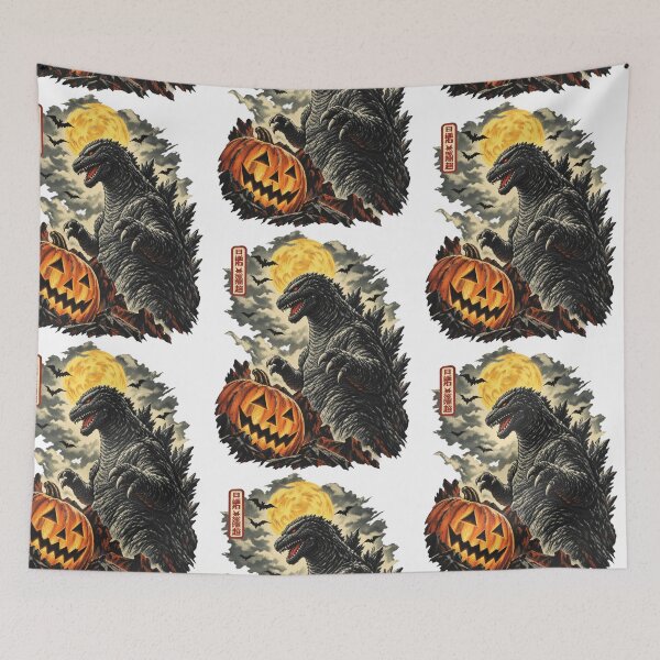 Item preview, Funny Vintage Japanese Monster Pumpkin Spooky Fall designed and sold by gamoreRony.