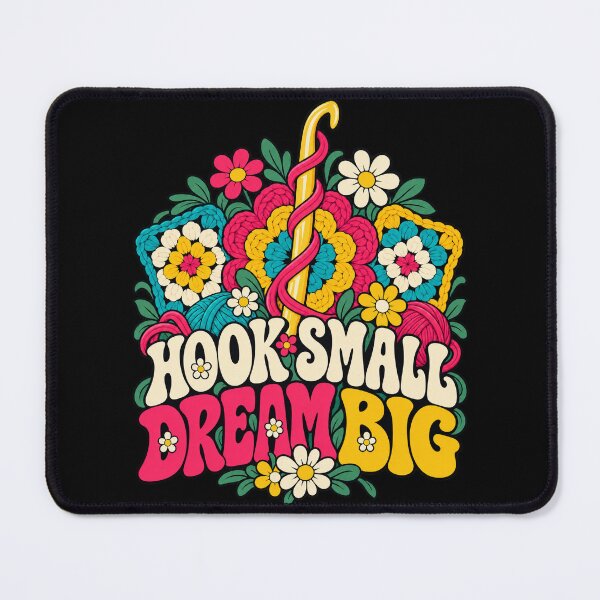 Item preview, Hook Small Dream Big Crochet Flowers designed and sold by Text2tee.