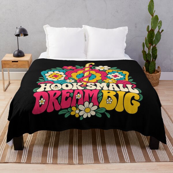 Item preview, Hook Small Dream Big Crochet Flowers designed and sold by Text2tee.