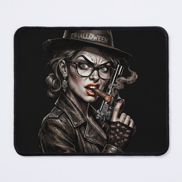 Item preview, Halloween Hat Woman Gun Cigar Noir designed and sold by Voodoo Store Paranormal Collections.