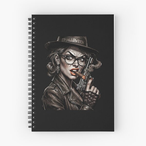 Artikelvorschau, Halloween-Hut, Frau, Pistole, Zigarre, Noir entworfen und verkauft von Voodoo Store Paranormal Collections.