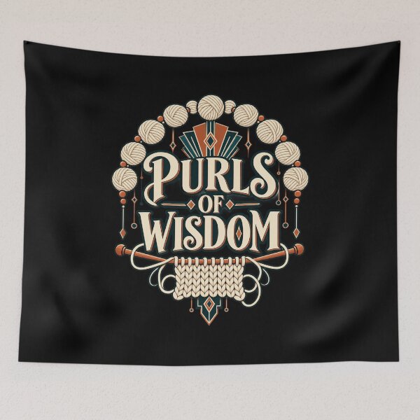 Item preview, Purls Of Wisdom Art Deco Knitting designed and sold by Text2tee.