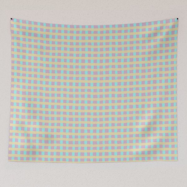 Item preview, Watercolor Gingham Pattern – Pink & Baby Blue Hand-Painted Plaid designed and sold by LeelaLab.