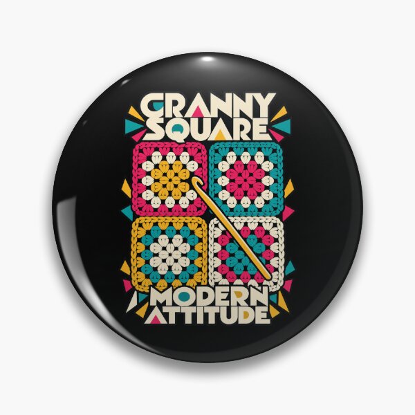 Item preview, Granny Square Modern Attitude Crochet designed and sold by Text2tee.