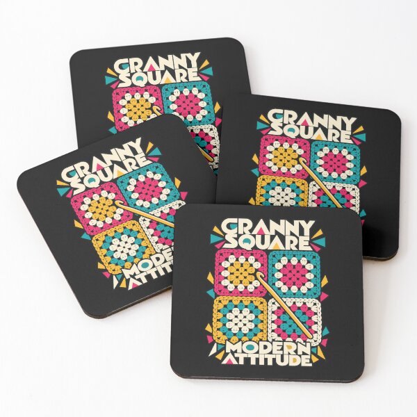 Item preview, Granny Square Modern Attitude Crochet designed and sold by Text2tee.
