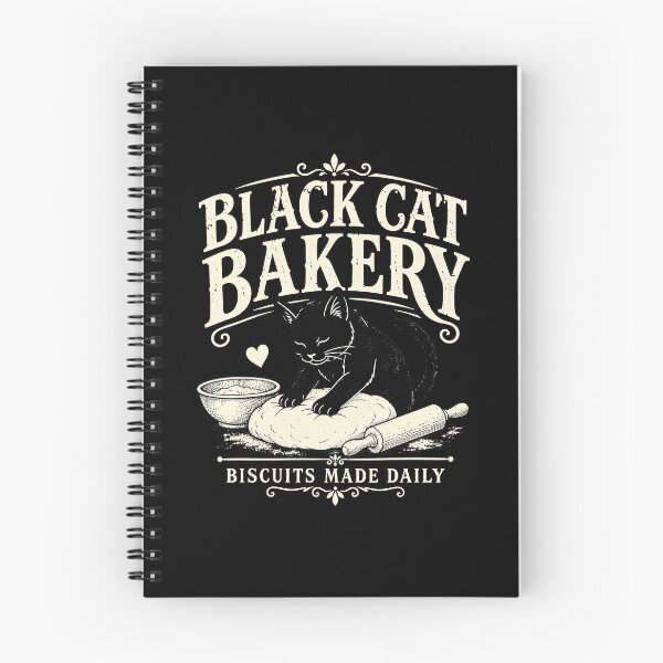 Item preview, Black Cat Bakery Biscuits Made Daily designed and sold by suhairee-studio.