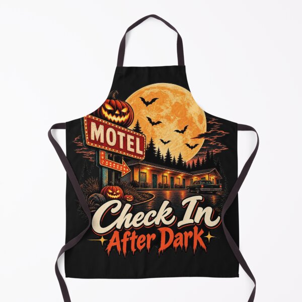 Item preview, Retro Halloween Motel Moonlit Roadside Check In After Dark designed and sold by Sanika arts .