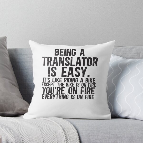 Item preview, Funny Being A Translator Is Easy Like Riding A Bike on Fire designed and sold by TeesYouWant.