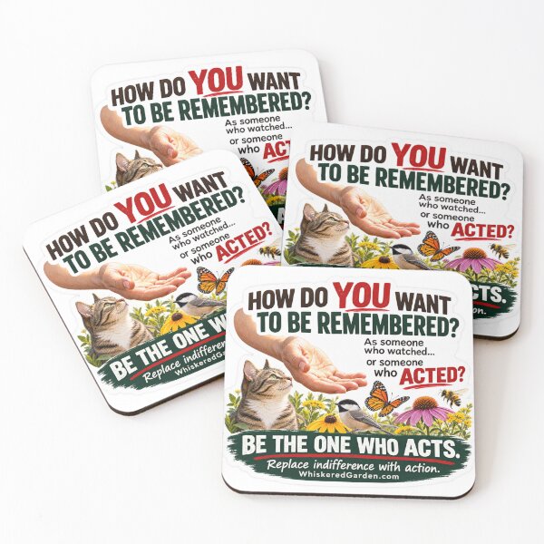 Item preview, How Do YOU Want to Be Remembered? Be the One Who Acts designed and sold by Whiskered Garden Studio.