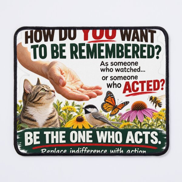 Item preview, How Do YOU Want to Be Remembered? Be the One Who Acts designed and sold by Whiskered Garden Studio.