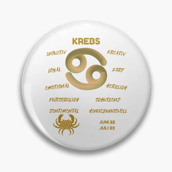 Artikelvorschau, Krebs Sternzeichen Astrologie Horoskop Symbol - Metallic Gold & White entworfen und verkauft von ZODIARA.