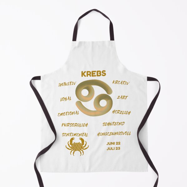 Item preview, Krebs Zodiac Sign Astrology Symbol Horoscope - Metallic Gold & White (German Version designed and sold by ZODIARA.