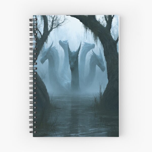 Item preview, A massive Hydra emerging from a mist-covered swamp, Fantasy & Mythological Creatures designed and sold by CDC40.