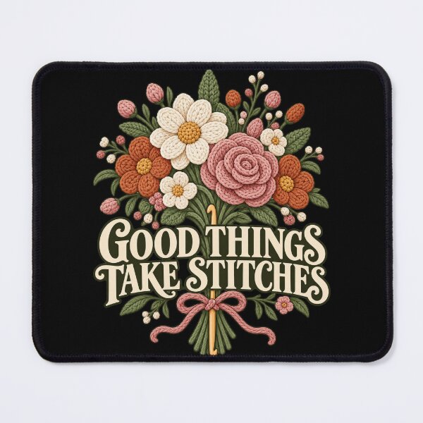 Item preview, Good Things Take Stitches Crochet Flowers designed and sold by Text2tee.