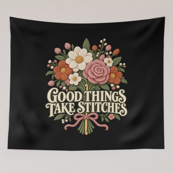 Item preview, Good Things Take Stitches Crochet Flowers designed and sold by Text2tee.