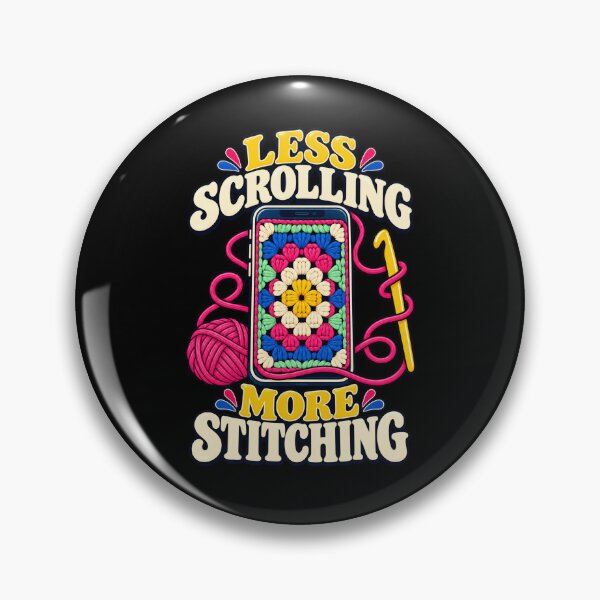 Item preview, Less Scrolling More Stitching Crochet designed and sold by Text2tee.