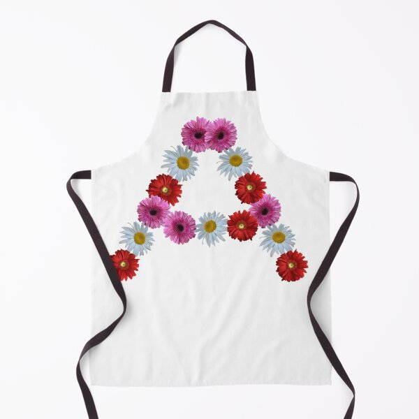Item preview, Floral Letter A Monogram - Gerber Daisy & White Daisy Typography designed and sold by BalkanBloomArt.