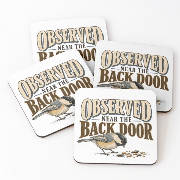 Item preview, Observed Near the Back Door – Funny Backyard Bird Watcher designed and sold by Golden Era Studio.
