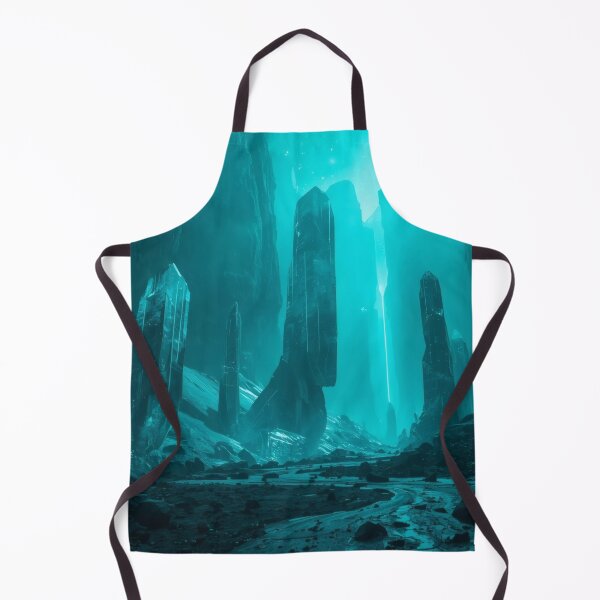 Item preview, Colossal Crystal Spires In Cyan Alien Valley designed and sold by monkeybusiness.pt.