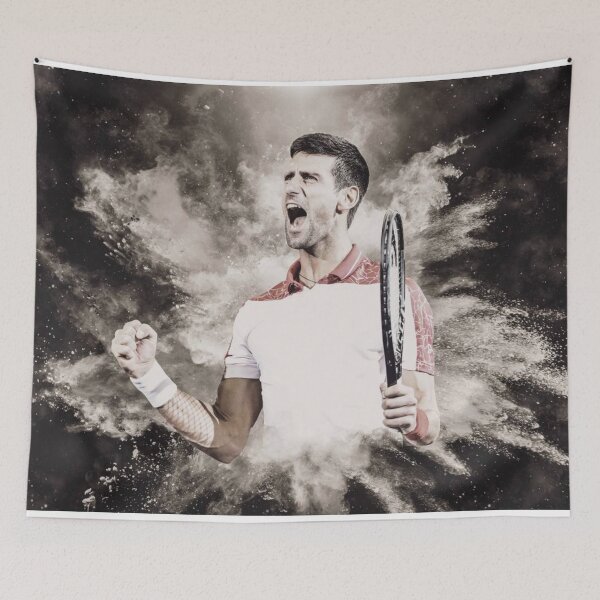 Item preview, Novak Djokovic Tennis Open Original Custom Vintage Poster Wall Art designed and sold by Cool Robot Bro..
