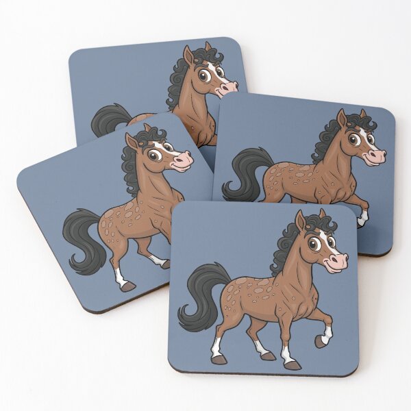 Item preview, A cartoon drawing of the Roan Aegidienberger horse designed and sold by Cheval-de-coeur.