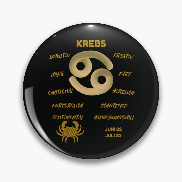 Artikelvorschau, Krebs Sternzeichen Astrologie Horoskop Symbol - Metallic Gold & Black entworfen und verkauft von ZODIARA.