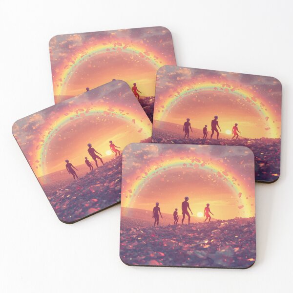 Item preview, Alien Silhouettes On Crystalline Desert At Sunset designed and sold by monkeybusiness.pt.