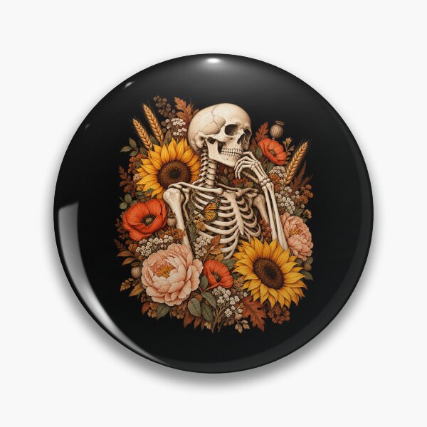 Item preview, Floral Skeleton Sunflower Garden designed and sold by ROUX-ART.