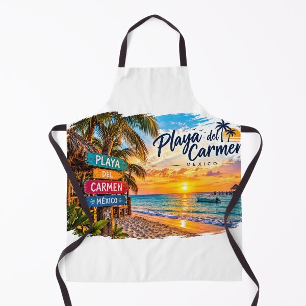 Item preview, Playa del Carmen Mexico Tropical Sunset Beach Travel Design designed and sold by DRAWZENART.