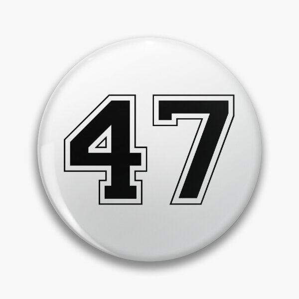 Item preview, Number 47 - Black Athletic College Sports designed and sold by Void Script.