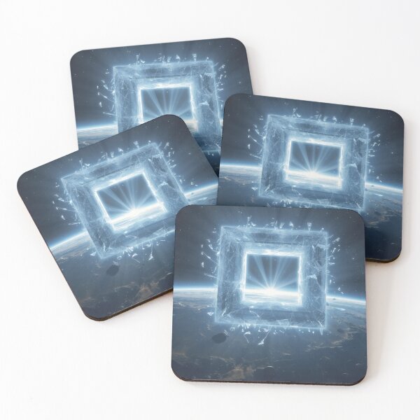 Item preview, Glowing Crystalline Gateway Above Planet Orbit designed and sold by monkeybusiness.pt.