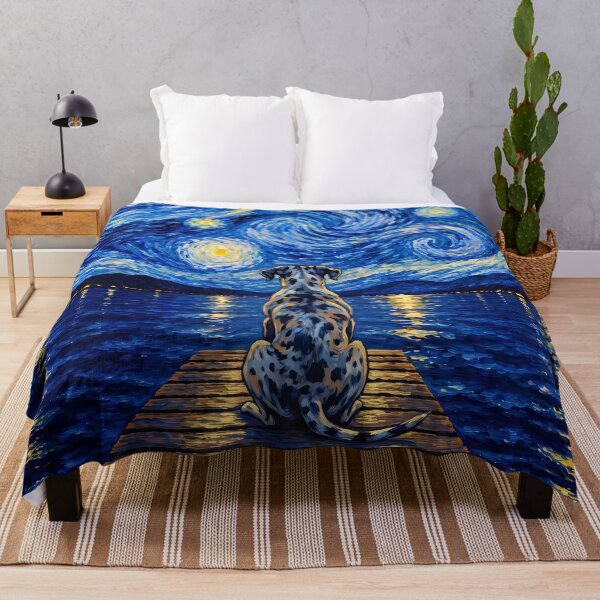 Item preview, Funny Catahoula Leopard Dog Starry Night Painting Bridge Star Mom Dad Kids designed and sold by FurryHavenPH.