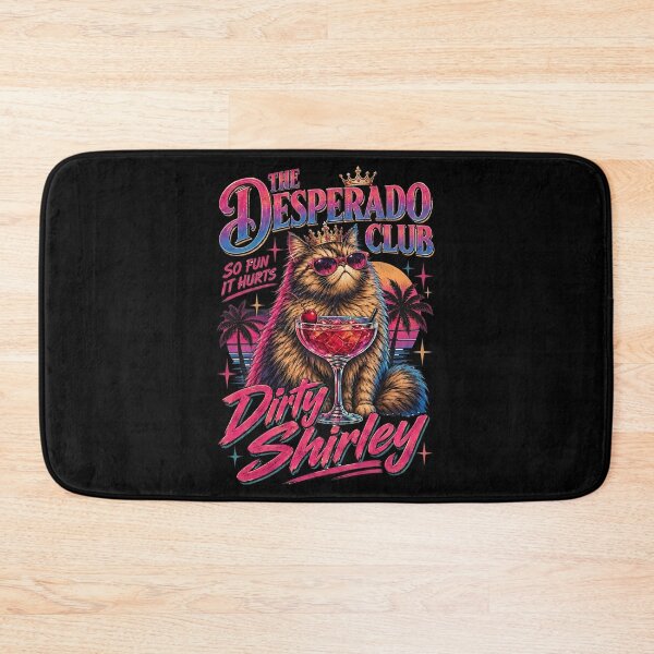 Item preview, Dirty Shirley The Desperado Club,80s Cat Lover Funny designed and sold by CatTalkTshirts.