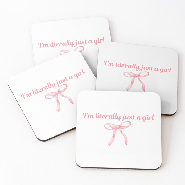 Item preview, I’m Literally Just a Girl – Pink Bow Coquette Design designed and sold by AandBCollective.