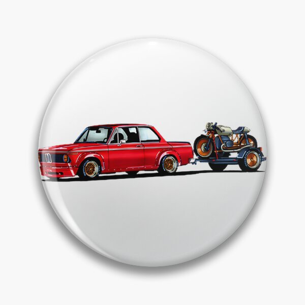 Item preview, Legendary Red Germany Compact Car and Custom Motorcycle Turbo Transporter Drawing designed and sold by Zyla Graphic.