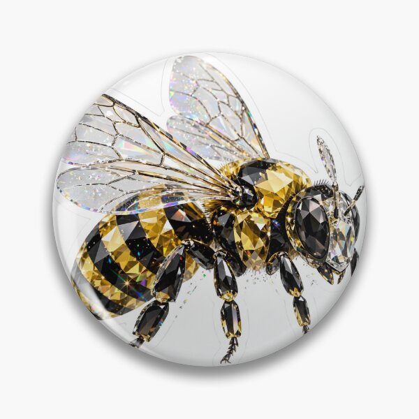 Item preview, Crystal Bee Sticker - Yellow Black Real Color Bee designed and sold by Crystal Critters .