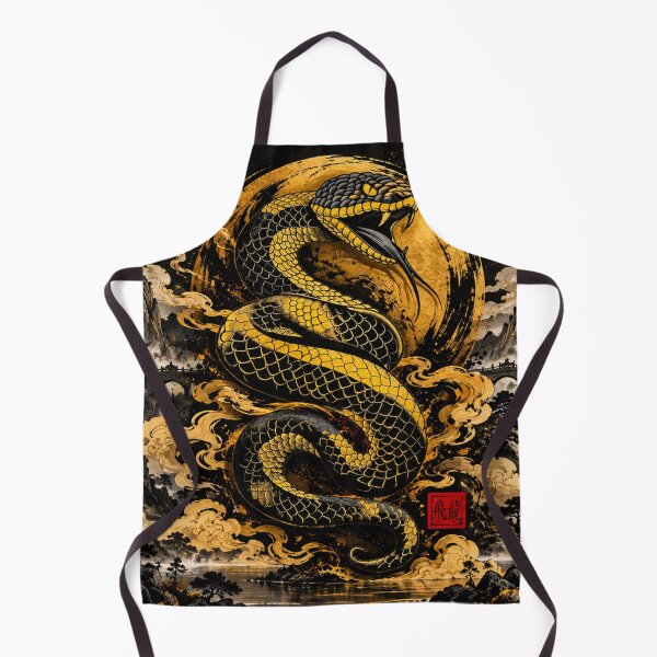 Item preview, Golden Serpent Temple Kingdom Asian Fantasy Art designed and sold by Fei Long Design Hub.