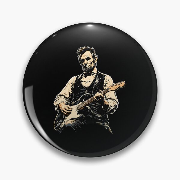Artikelvorschau, Vintage Abraham Lincoln spielt Gitarre_ v1 entworfen und verkauft von PrestonoPrescot.