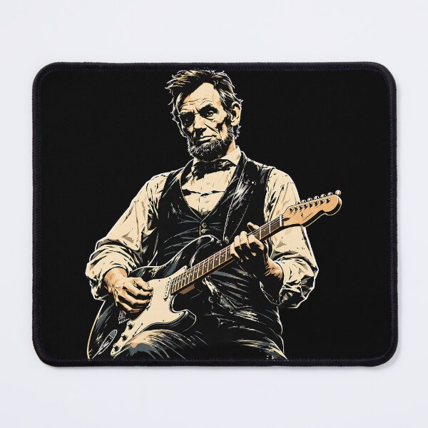 Artikelvorschau, Vintage Abraham Lincoln spielt Gitarre_ v1 entworfen und verkauft von PrestonoPrescot.