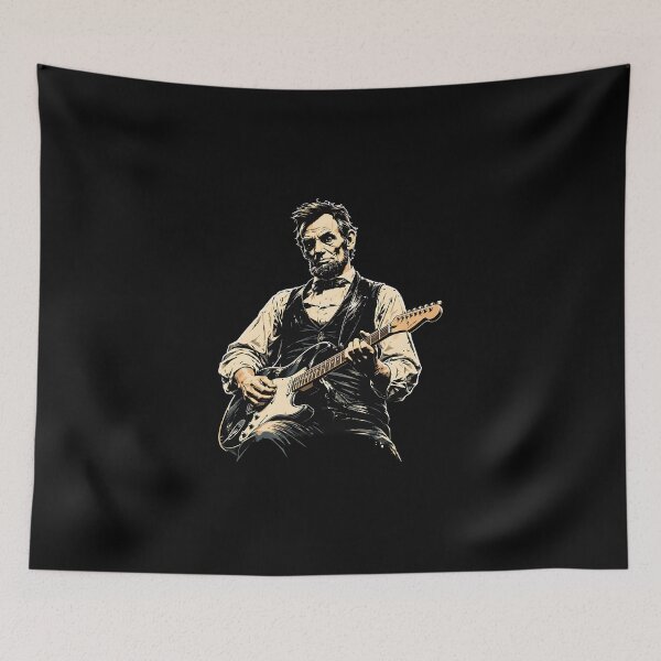 Item preview, Vintage abraham lincoln Playing Guitar_ v1 designed and sold by PrestonoPrescot.