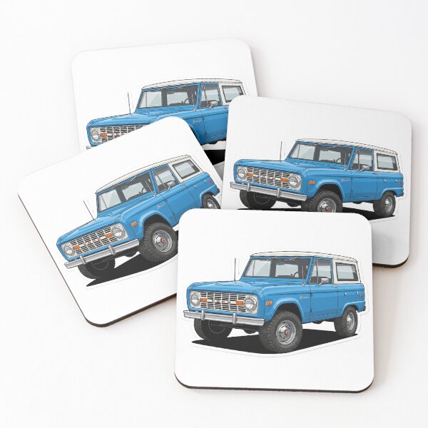Item preview, Classic Grabber Blue 1970s Ford Bronco 4x4 Sticker designed and sold by Fixnovaguide.