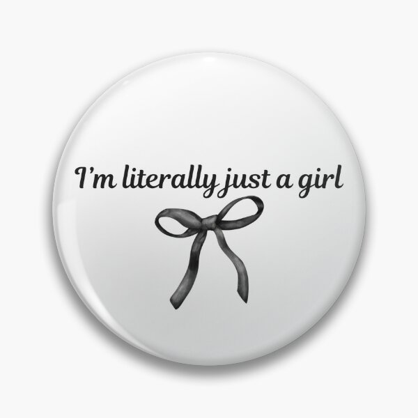 Item preview, I’m Literally Just a Girl – Black Bow Coquette Aesthetic designed and sold by AandBCollective.