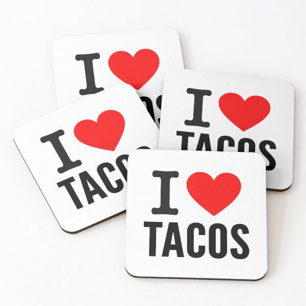 Item preview, I Heart Tacos Red Heart Graphic Typography For Taco Tuesday And Foodie designed and sold by raedattia.