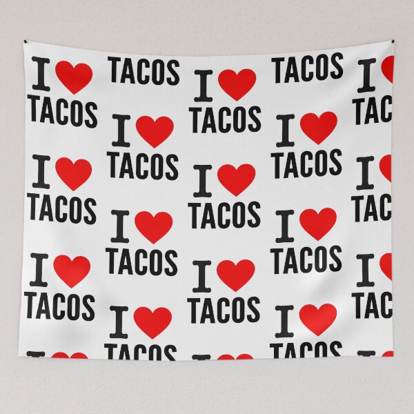 Item preview, I Heart Tacos Red Heart Graphic Typography For Taco Tuesday And Foodie designed and sold by raedattia.