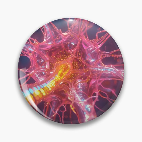 Item preview, Bioluminescent Pink Neural Synapse In Microscopic Cosmos designed and sold by monkeybusiness.pt.