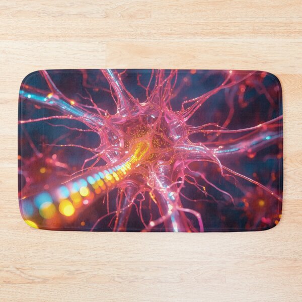 Item preview, Bioluminescent Pink Neural Synapse In Microscopic Cosmos designed and sold by monkeybusiness.pt.