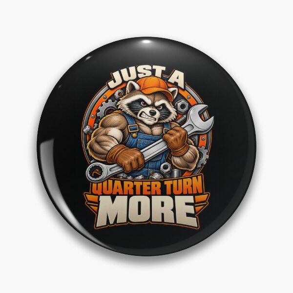 Item preview, Raccoon Mechanic Just a Quarter Turn More designed and sold by ROUX-ART.